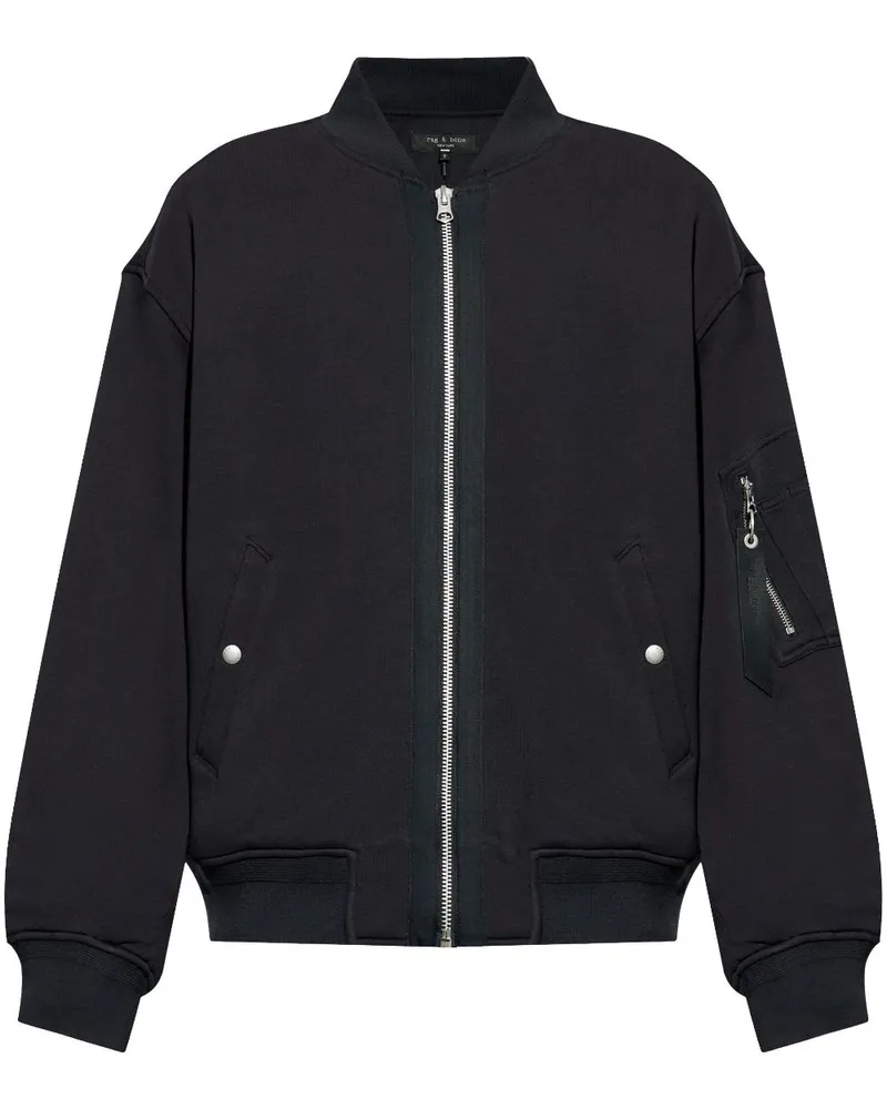 Rag & Bone Bomberjacke aus Jersey - Schwarz Schwarz