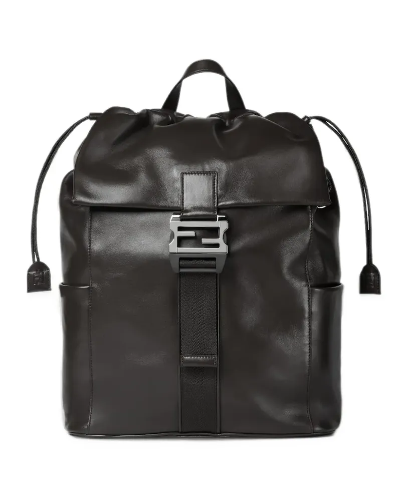 Fendi Flux Rucksack mit Schnalle - Schwarz Schwarz