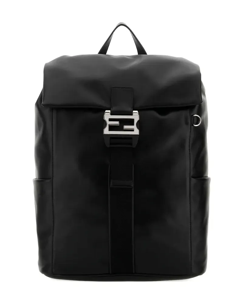 Fendi Flux Rucksack mit Schnalle - Schwarz Schwarz