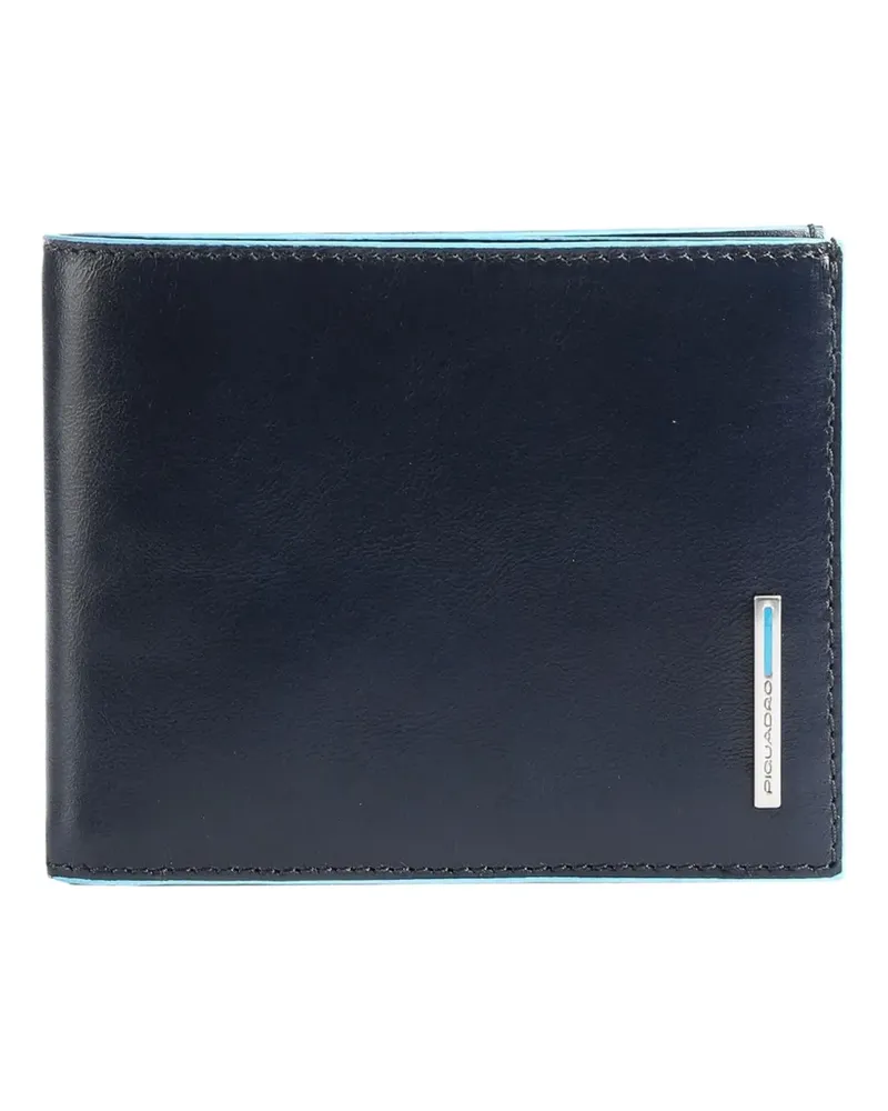 Piquadro contrast-trim bi-fold wallet - Blau Blau