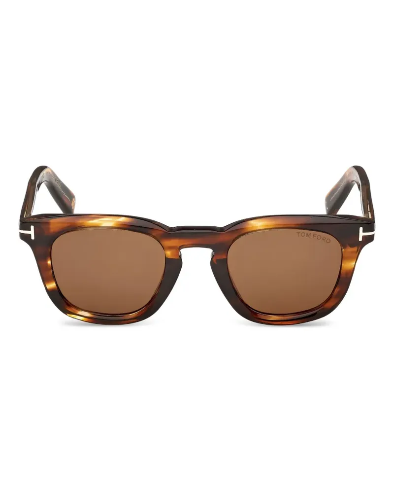 Tom Ford Sonnenbrille mit eckigem Gestell - Braun Braun