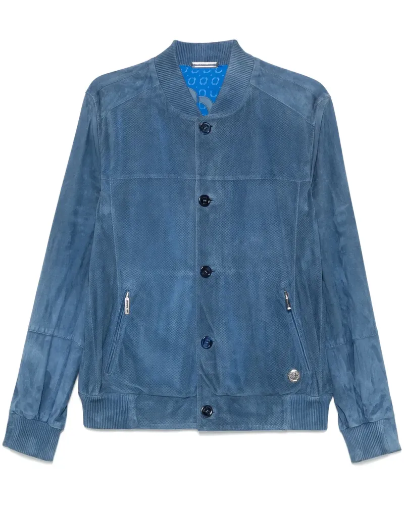 Stefano Ricci Traforat Bomberjacke - Blau Blau