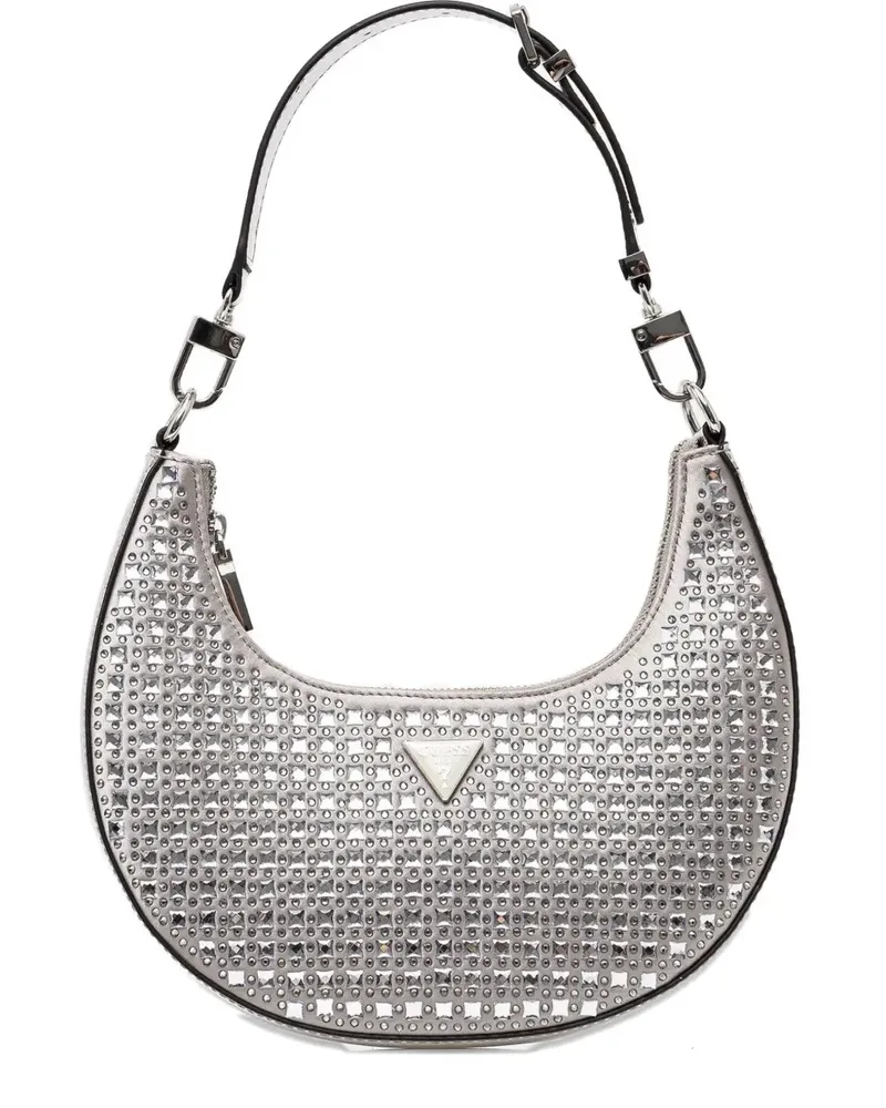 Guess Schultertasche mit Strass - Silber Silber