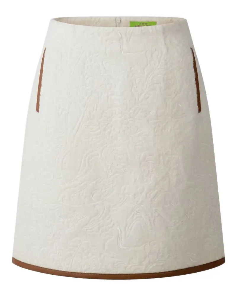 Shanghai Tang Rock mit Blumenstickerei - Weiß Weiß