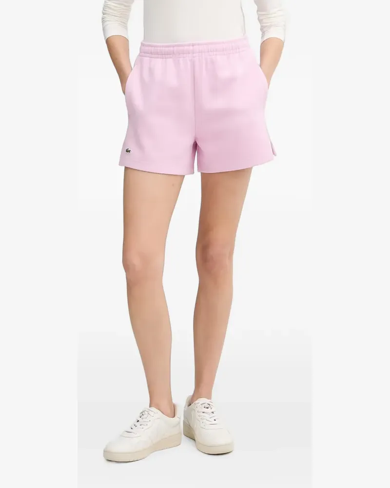 Lacoste logo-patch shorts - Rosa Rosa