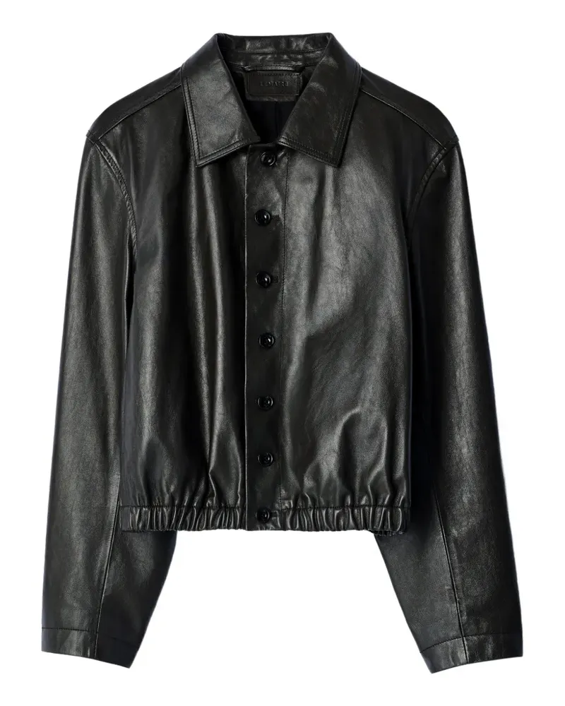 Christophe Lemaire Blouson aus weichem Leder - Schwarz Schwarz