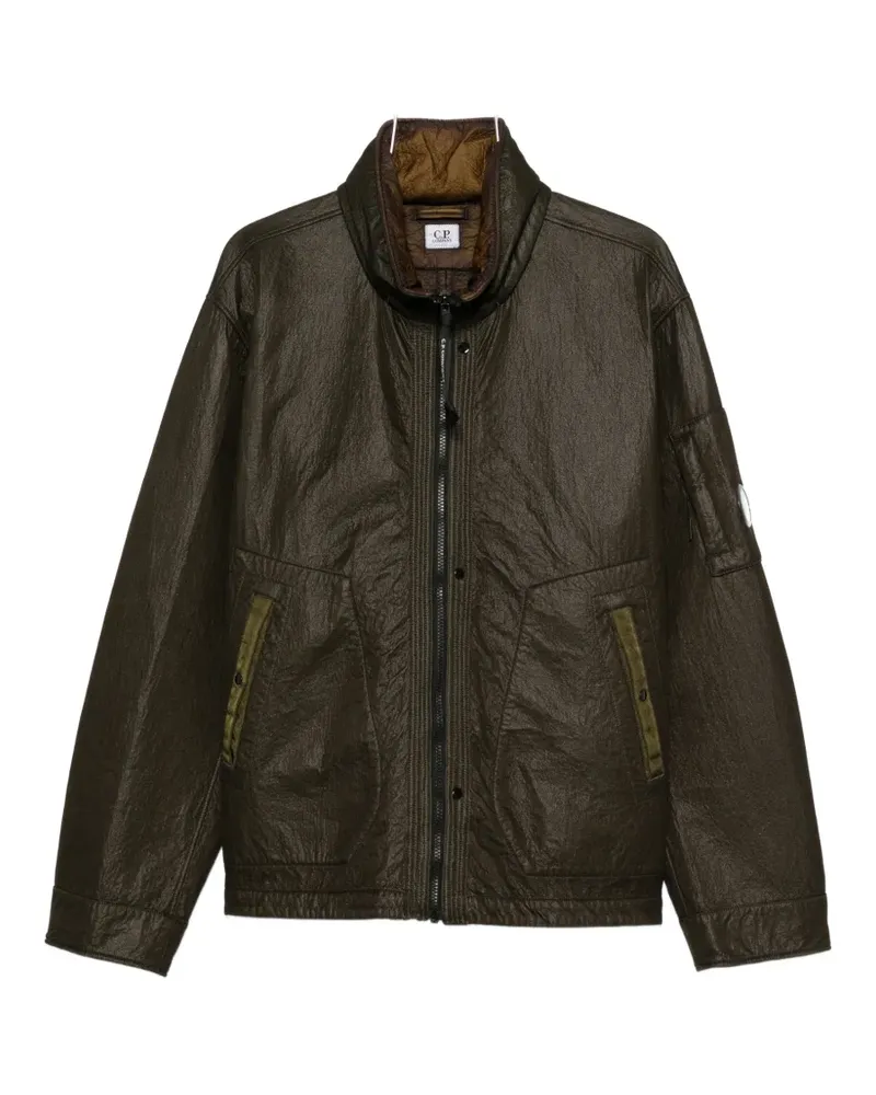 C.P. Company Stehkragen-Jacke mit Linsen-Detail - Grün Grün