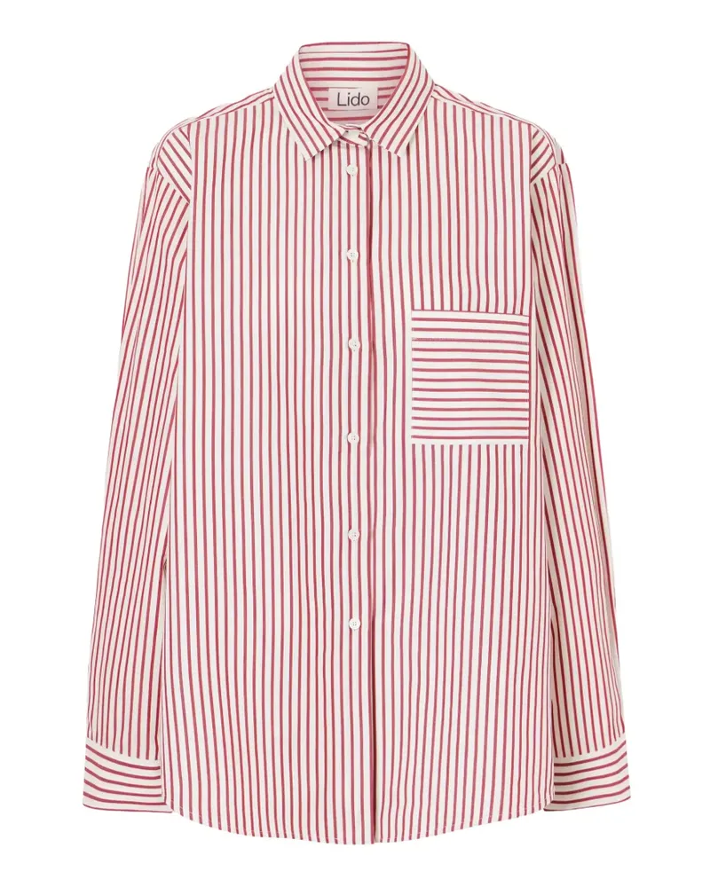 LIDO striped oversized shirt - Rot Rot