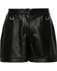 OFF-WHITE Ledershorts mit hohem Bund Schwarz