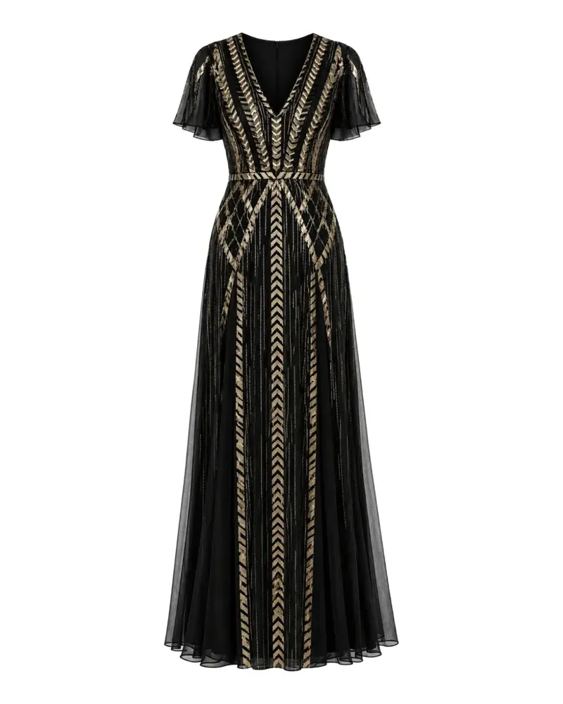 Temperley London Viola gown - Schwarz Schwarz
