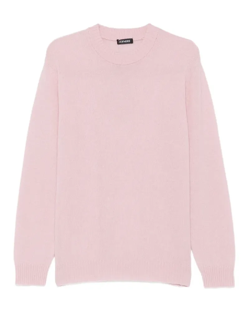 CENERE GB Pullover mit geripptem Besatz - Rosa Rosa
