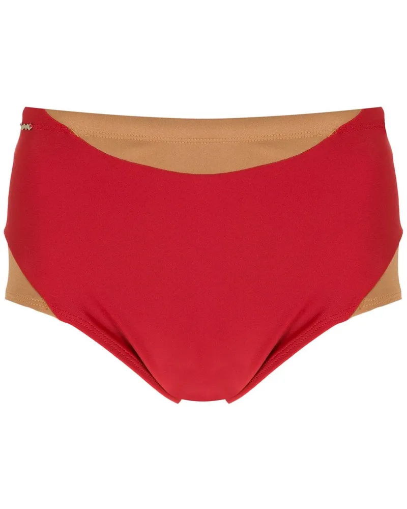 Amir Slama Badehose in Colour-Block-Optik - Orange Orange