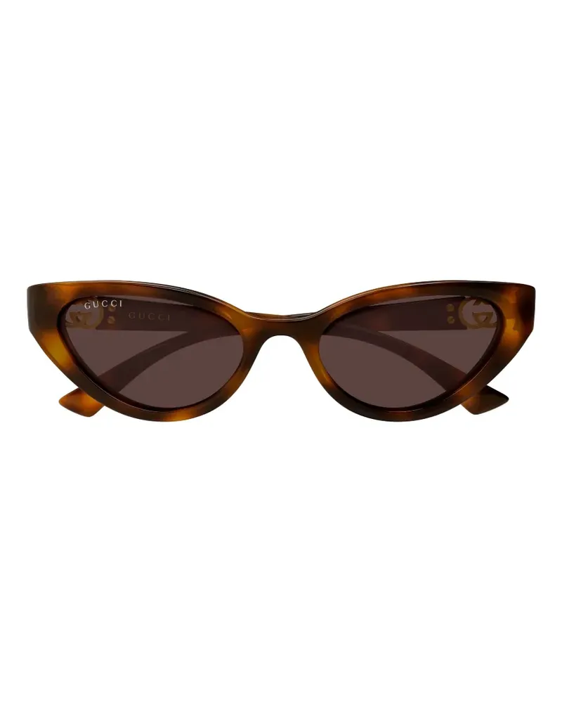 Gucci Cat-Eye-Sonnenbrille mit GG - Braun Braun
