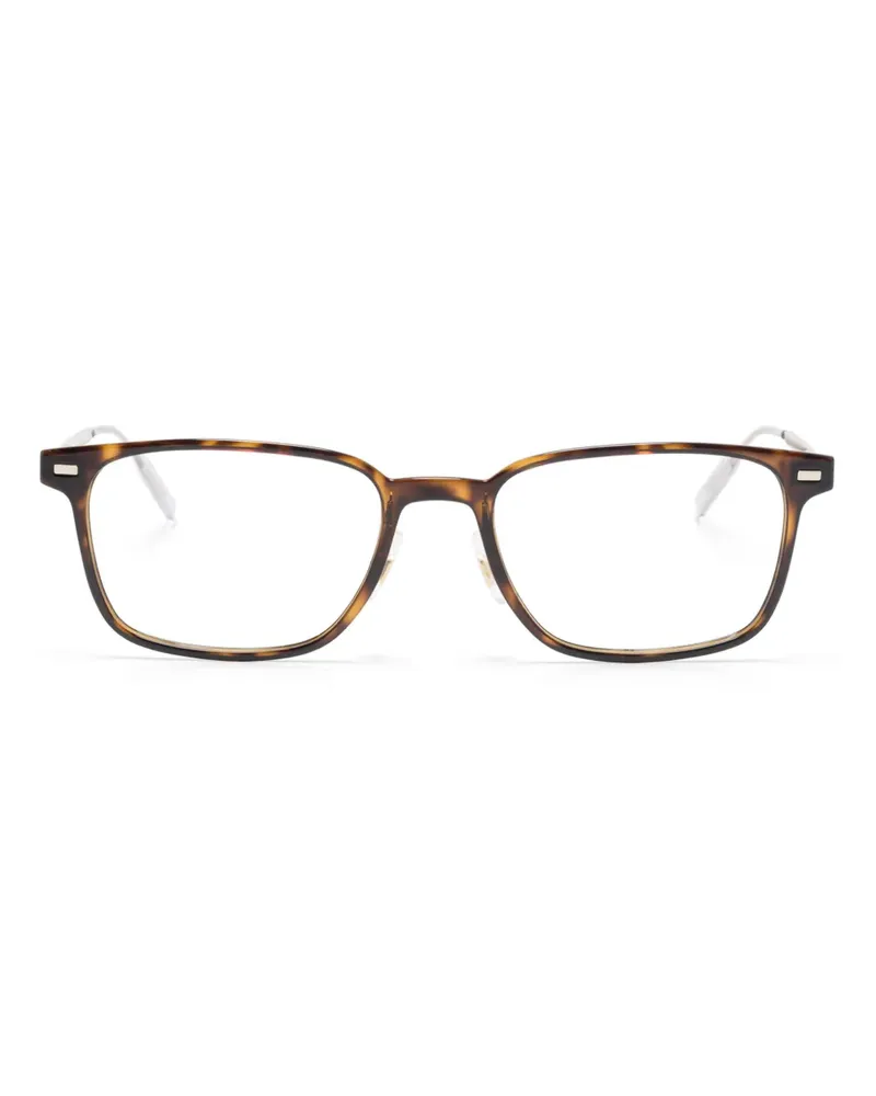 Montblanc Brille mit eckigem Gestell - Braun Braun