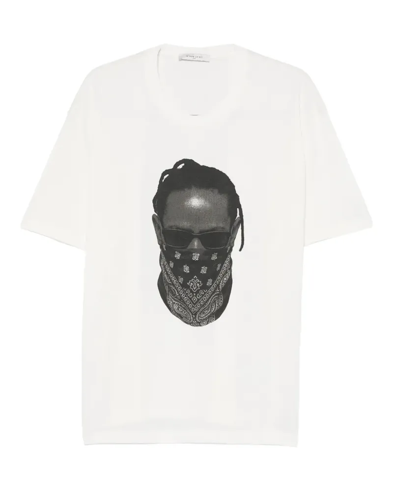 IH NOM UH NIT T-Shirt mit Mask-Print - Weiß Weiß