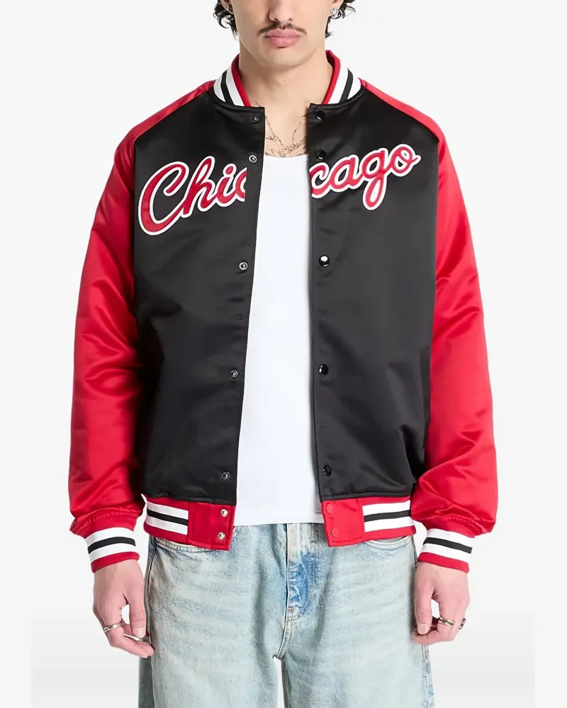 Mitchell & Ness Bestickte Collegejacke - Schwarz Schwarz