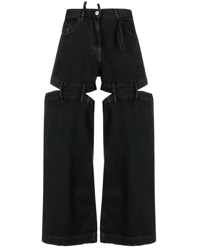 ATTICO Jeans mit Cut-Outs Schwarz