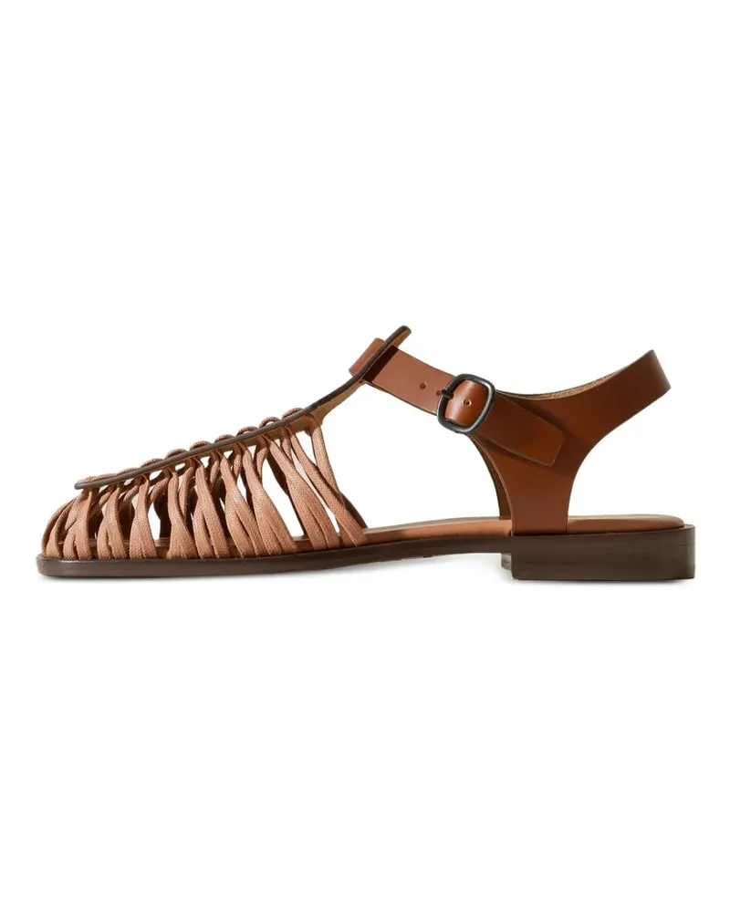 HEREU Alaro Römersandalen mit eckiger Kappe - Braun Braun