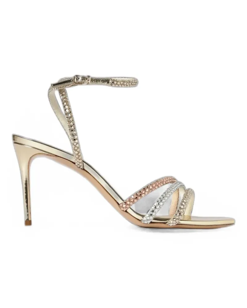 Casadei Julia crystal-embellished sandals - Gold Gold