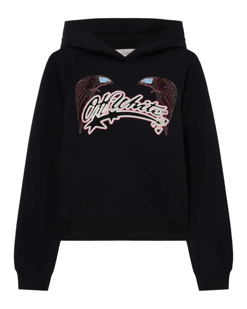 OFF-WHITE x Swarovski Hoodie mit Kristallen - Schwarz Schwarz