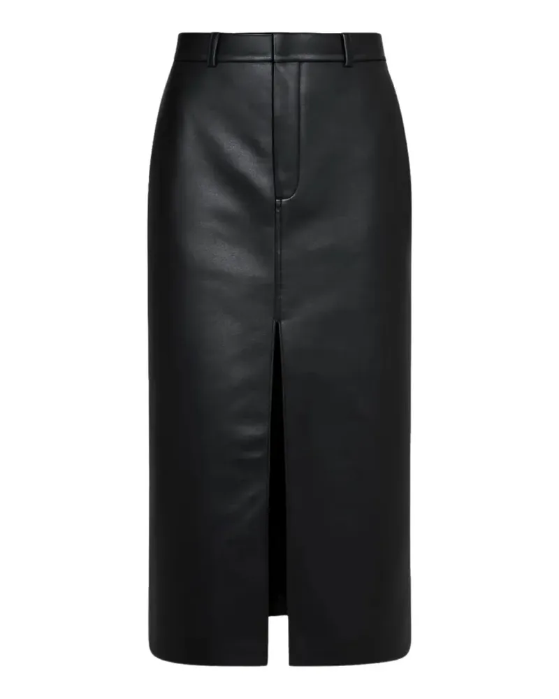 FRANKIE Shop Maybelle Midirock mit Gürtelschlaufe - Schwarz Schwarz