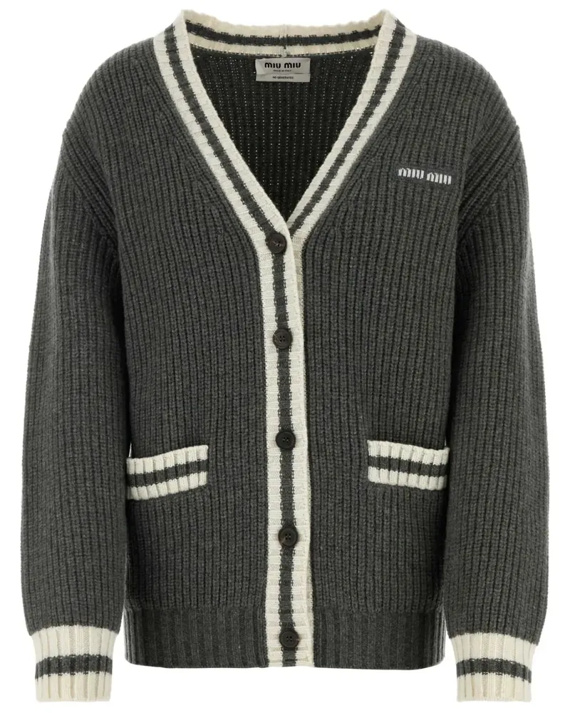 Miu Miu Cardigan im Oversized-Look - Grau Grau