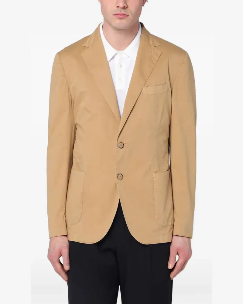 Biagio Santaniello single-breasted notched-lapels blazer - Nude Nude