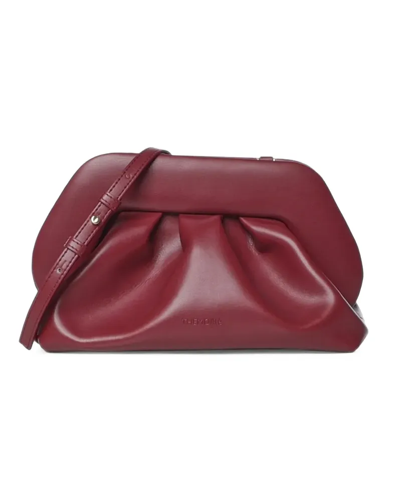 THEMOIRÈ medium Bios ruched clutch bag - Rot Rot