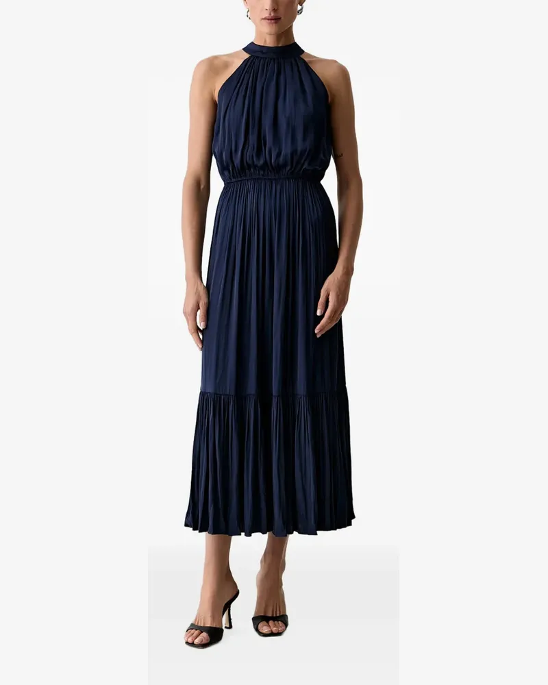 Morgan pleated midi dress - Blau Blau