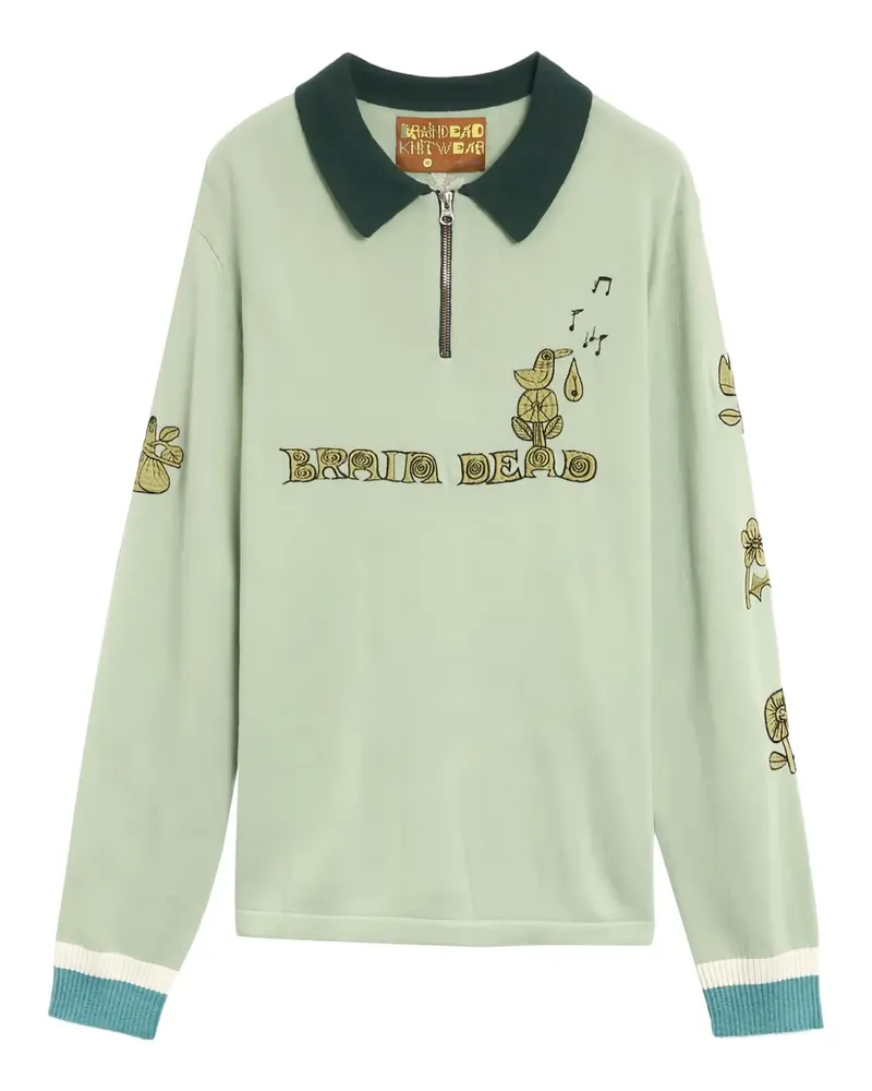 Brain Dead Lex Poloshirt - Grün Grün