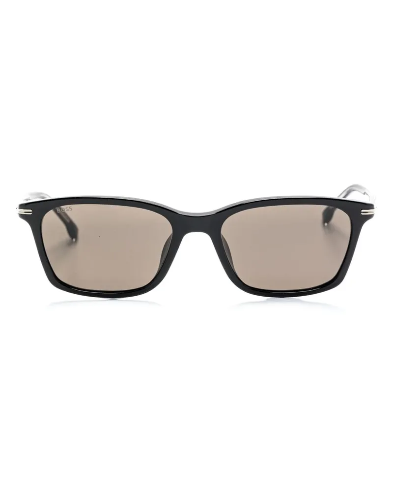 HUGO BOSS Sonnenbrille mit eckigem Gestell Schwarz