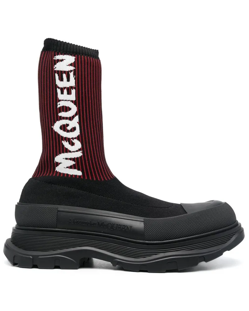 Alexander McQueen Tread Slick Sock-Boots - Schwarz Schwarz