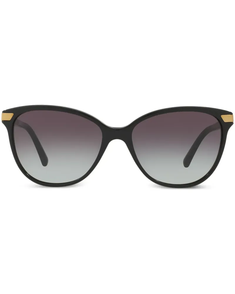 Burberry Pilotenbrille mit Karomuster - Schwarz Schwarz