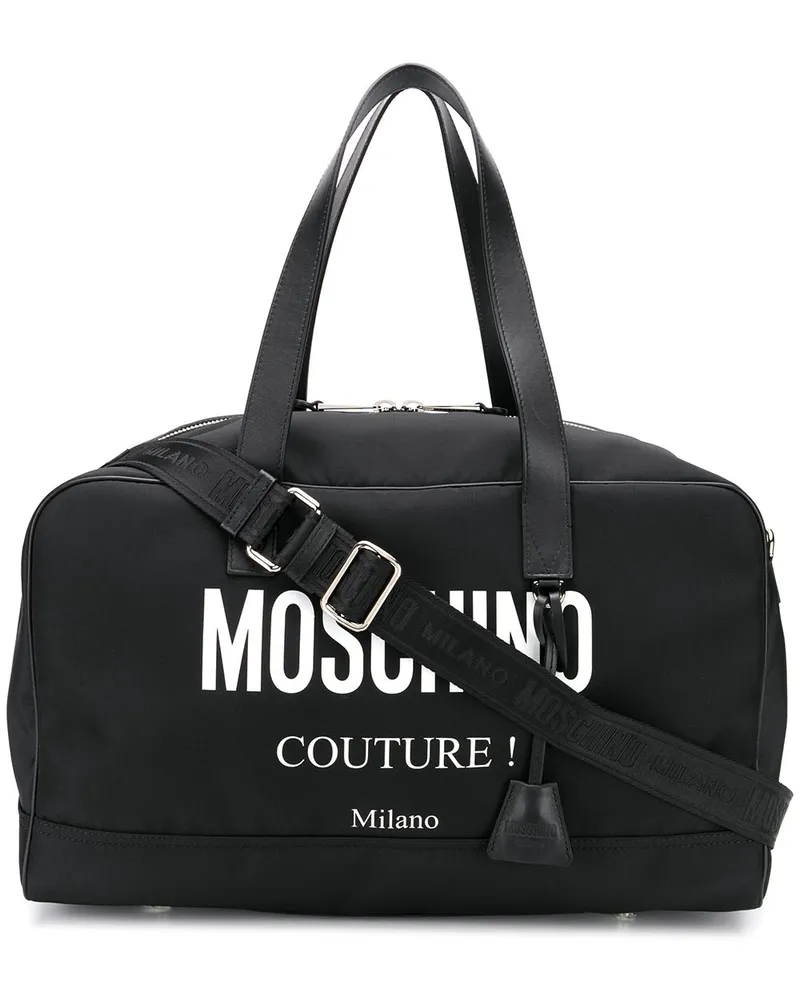 Moschino Reisetasche mit Logo Schwarz