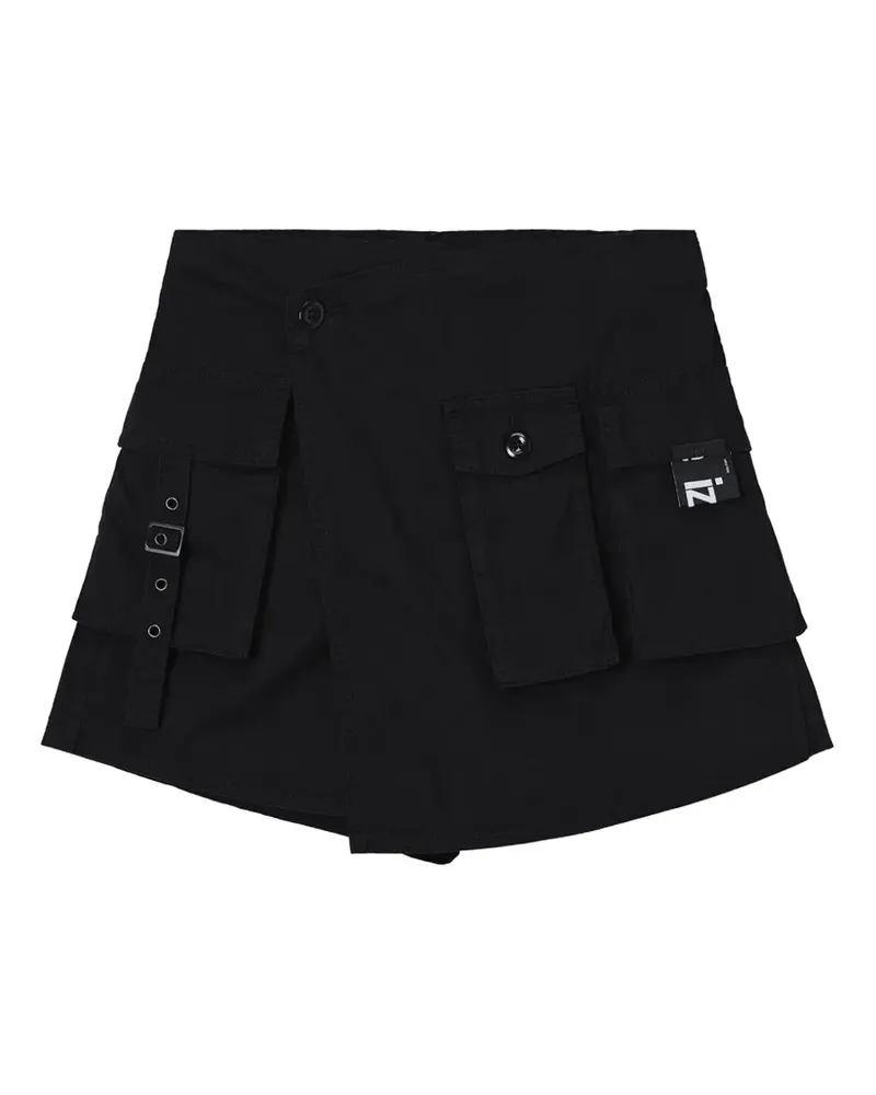 Izzue logo-patch shorts - Schwarz Schwarz