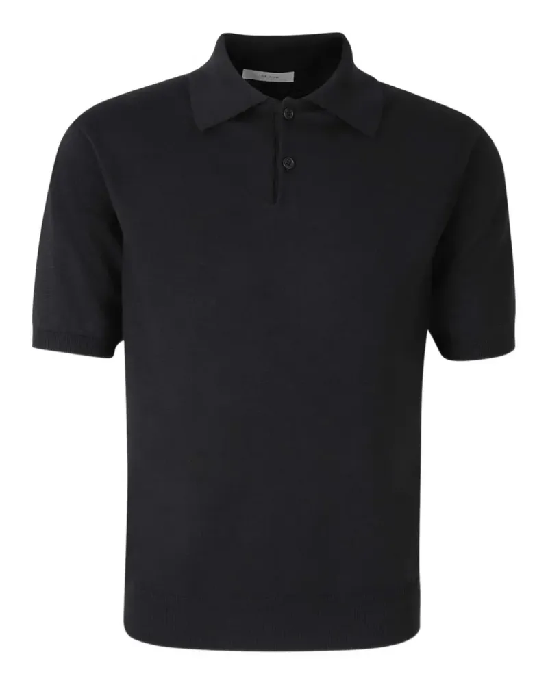 The Row button linen polo shirt - Schwarz Schwarz