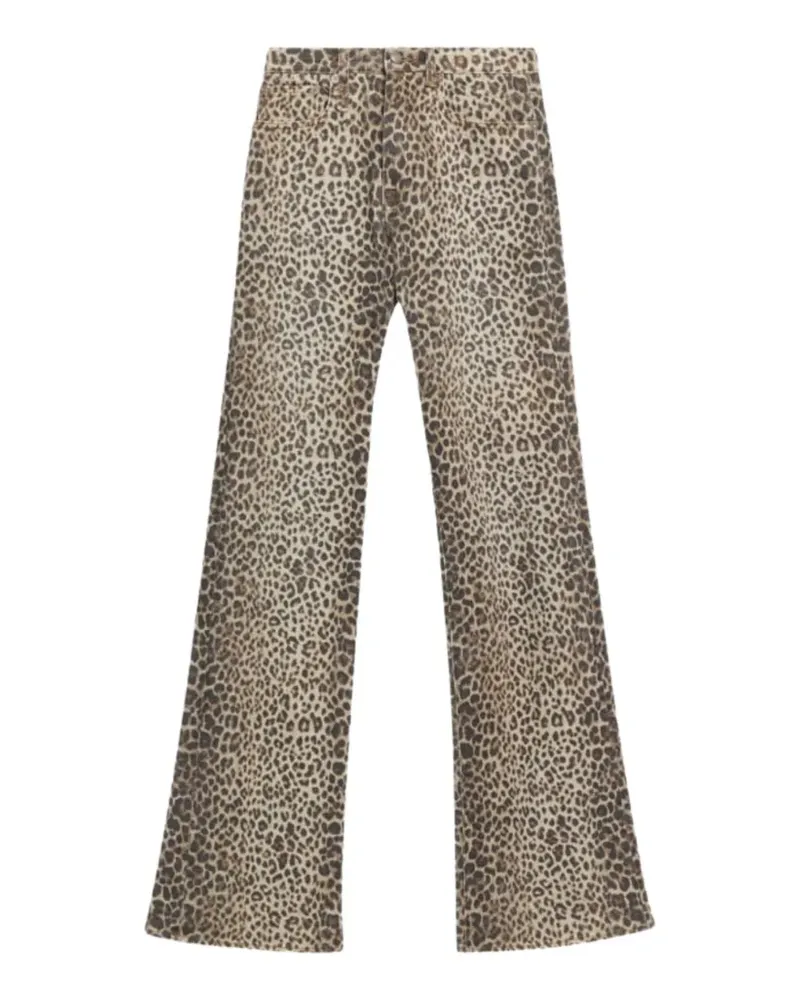 R13 leopard-print Jane jeans - Nude Nude
