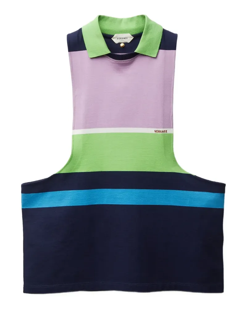 Versace Gestreiftes Oberteil - Blau Blau