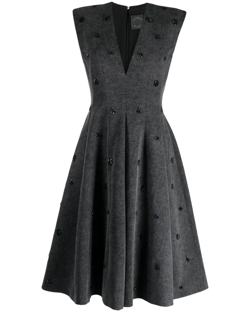Huishan Zhang Kristallverziertes Kleid - Schwarz Schwarz