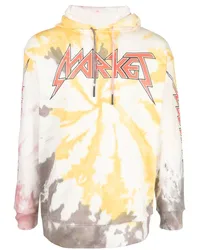 Market Hoodie mit Batikmuster Weiß