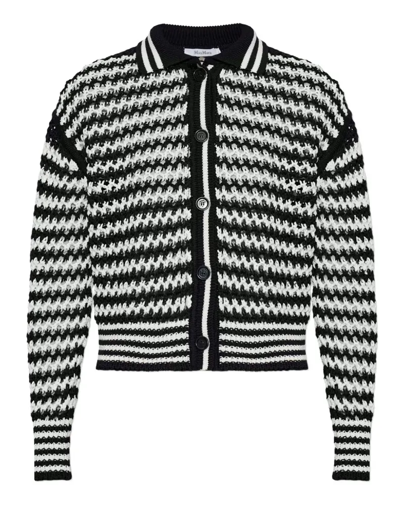 Max Mara cordonnet crochet-knit cardigan - Schwarz Schwarz