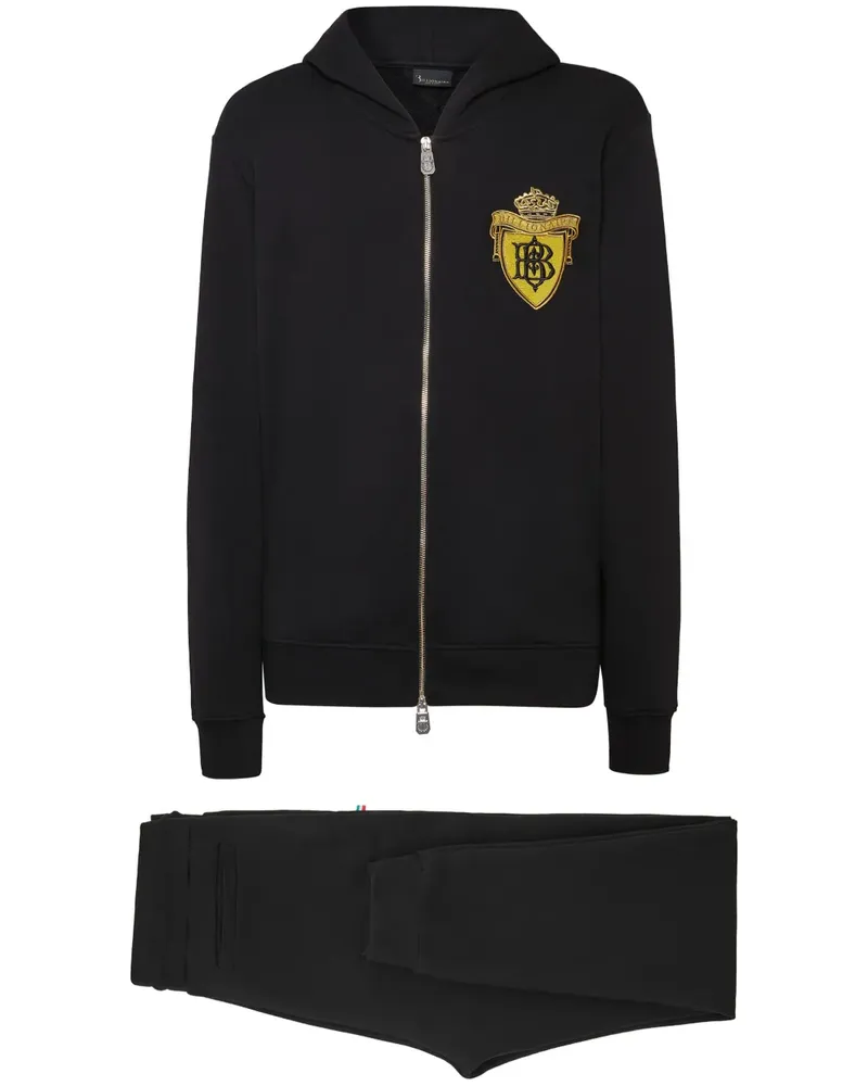 Billionaire Jogginganzug mit Logo-Stickerei - Schwarz Schwarz
