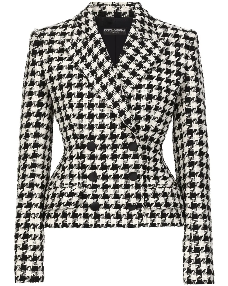 Dolce & Gabbana Doppelreihiger Blazer mit Karomuster - Schwarz Schwarz