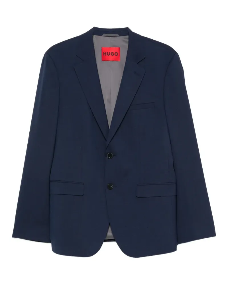 HUGO BOSS single-breasted notched-lapels blazer - Blau Blau
