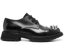 Derby-Schuhe mit spitzen Nieten - Schwarz