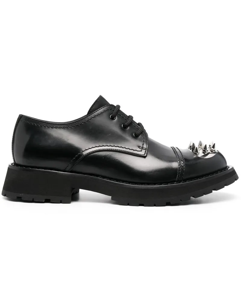 Alexander McQueen Derby-Schuhe mit spitzen Nieten - Schwarz Schwarz