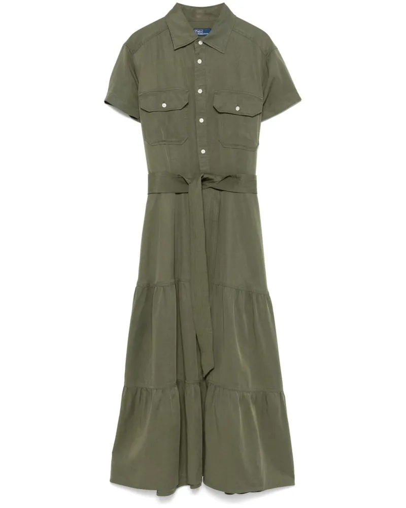 Ralph Lauren Gestuftes Midikleid - Grün Grün