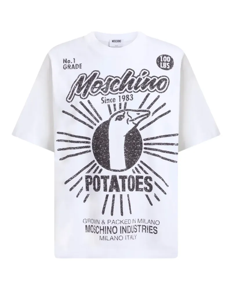 Moschino T-Shirt mit grafischem Print - Weiß Weiß