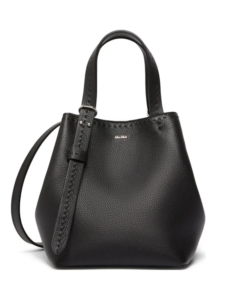 Max Mara top-handles leather tote bag - Schwarz Schwarz