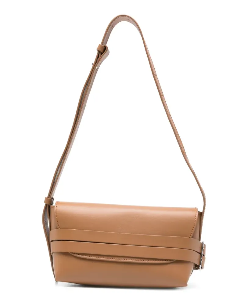 Vic Matié buckle leather shoulder bag - Nude Nude